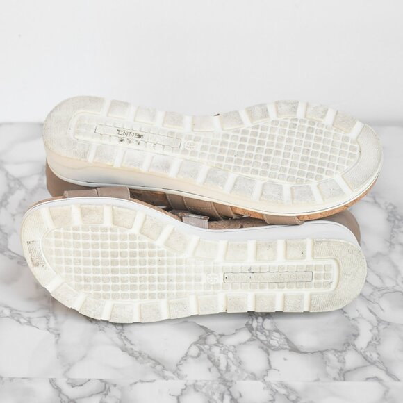 Adrienne Vittadini Sport Cables Platform Sandal Wedge Taupe Size 9.5 - Picture 7 of 8